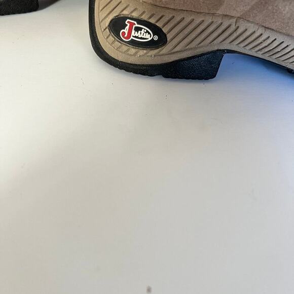 JUSTIN ankle boots, leather & suede slip on women’s size 5 1/2 - Picture 7 of 10